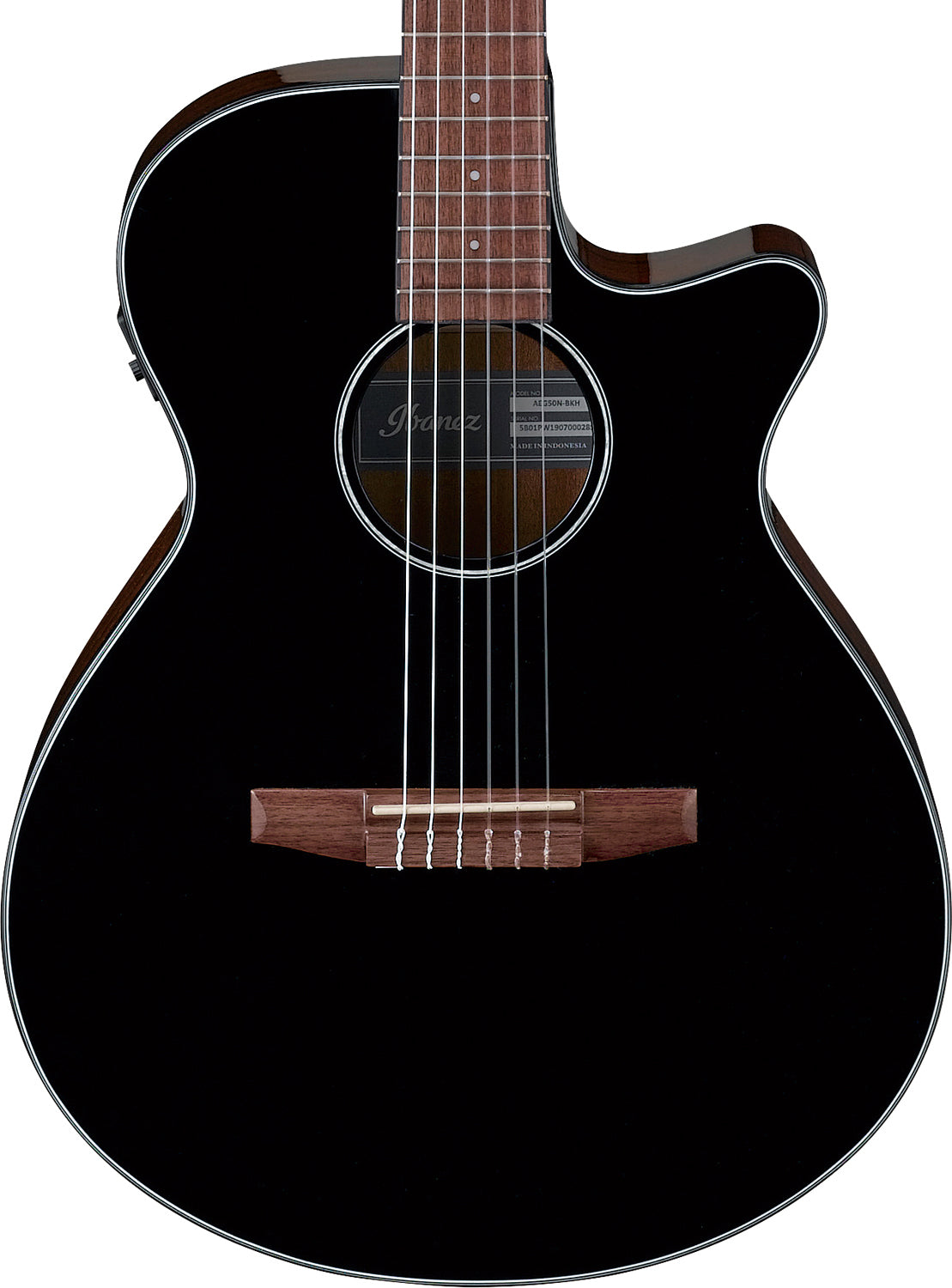 Ibanez AEG50NBKH Acoustic-Electric Nylon-String Guitar (Black