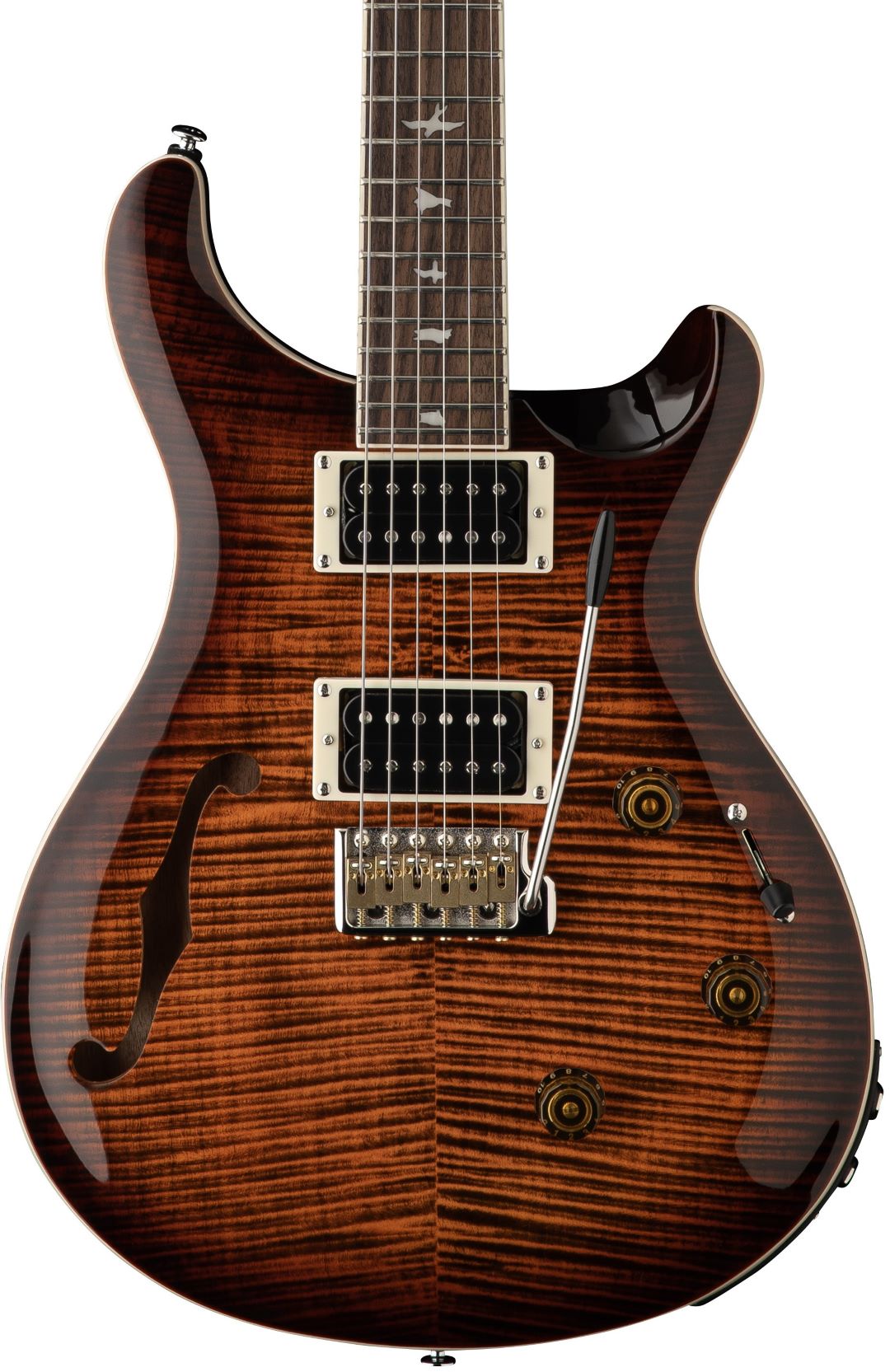 PRS SE Custom 24 Semi-Hollow Piezo Electric Guitar - Orange Tiger