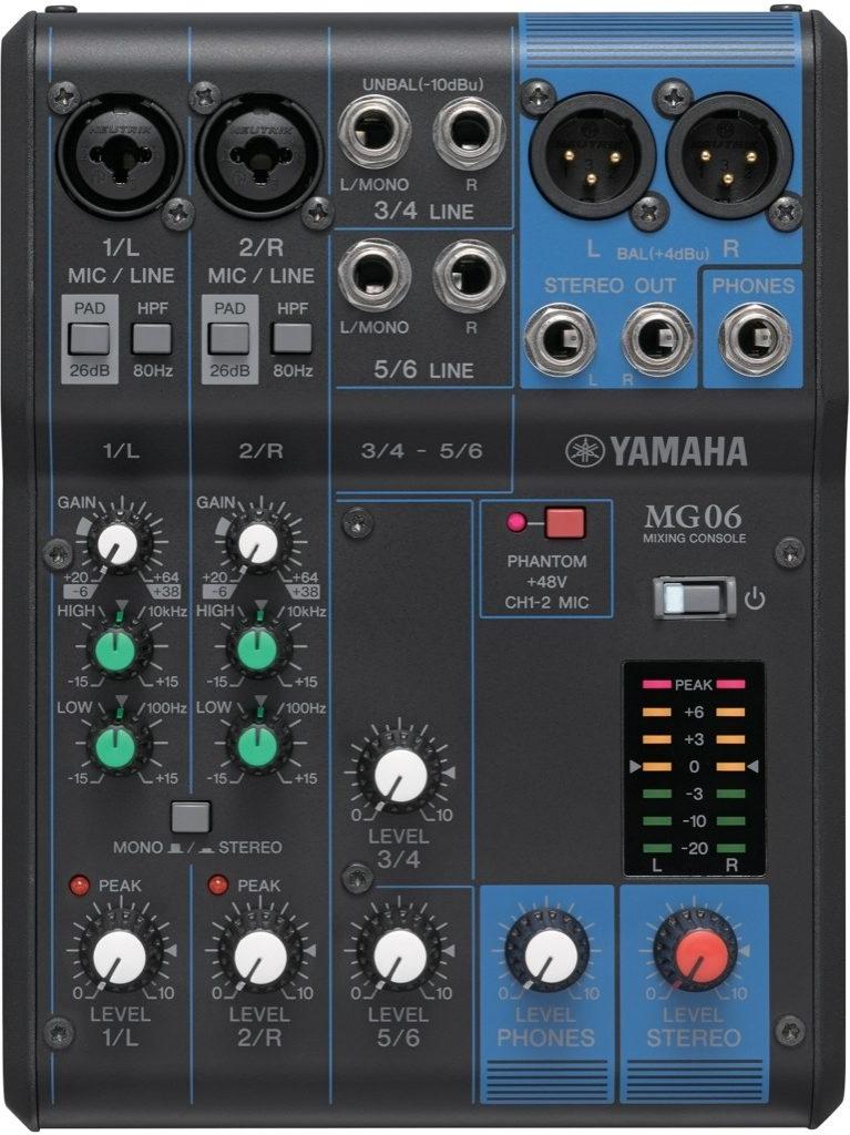 Yamaha MG06 6 Channel Mixer – George's Music