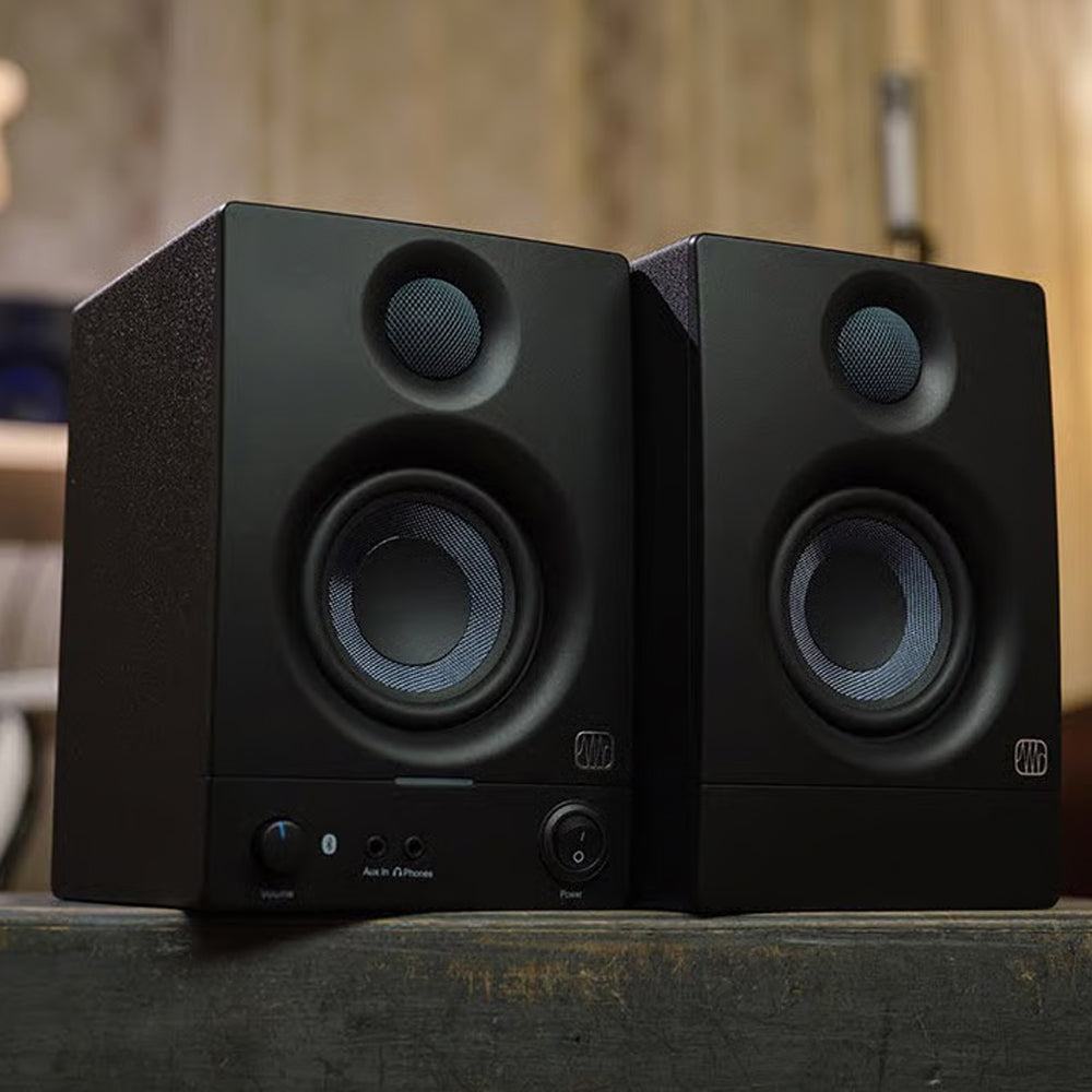 Pair of Presonus speakers side by side
