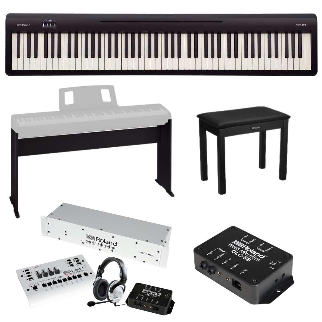 Roland GLC Keyboard Lab for 32 Students and 1 Teacher with Roland FP-10 Digital Pianos