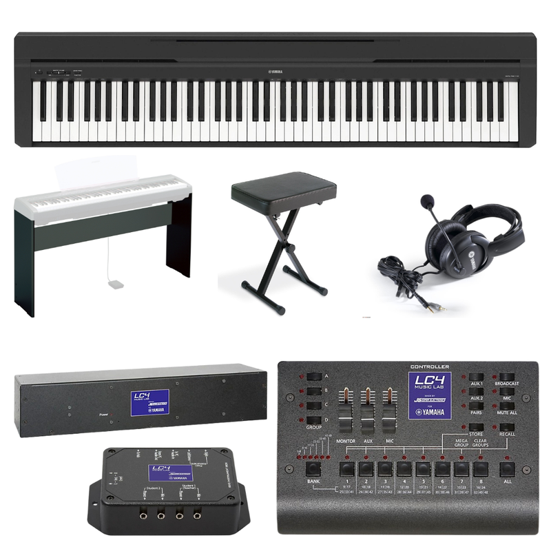 Yamaha LC4 Basic Music Lab for 32 Students and 1 Teacher with Yamaha P45 Digital Pianos