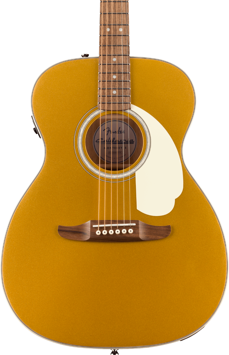 Fender California Deluxe Monterey Acoustic Electric Guitar - Aztec Gold