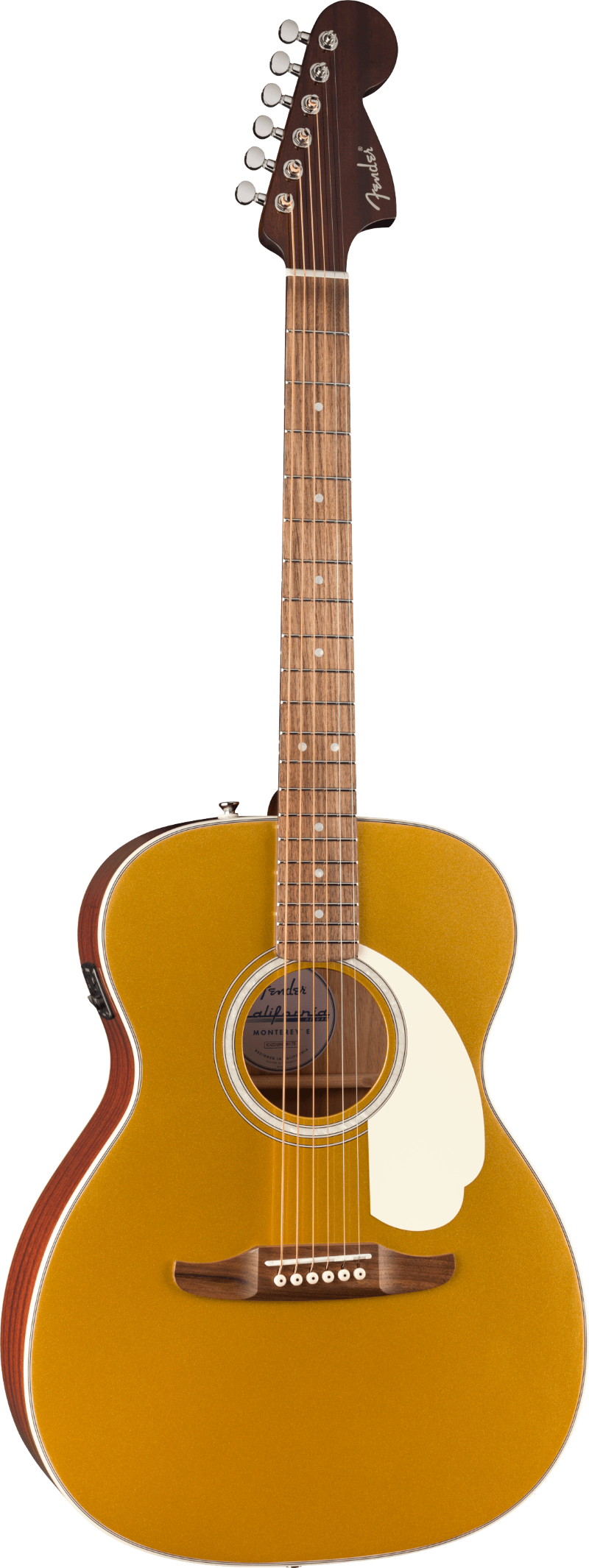 Fender California Deluxe Monterey Acoustic Electric Guitar - Aztec Gold 2