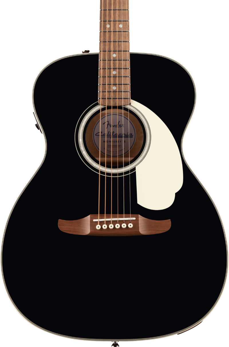 Fender California Deluxe Monterey Acoustic Electric Guitar - Black