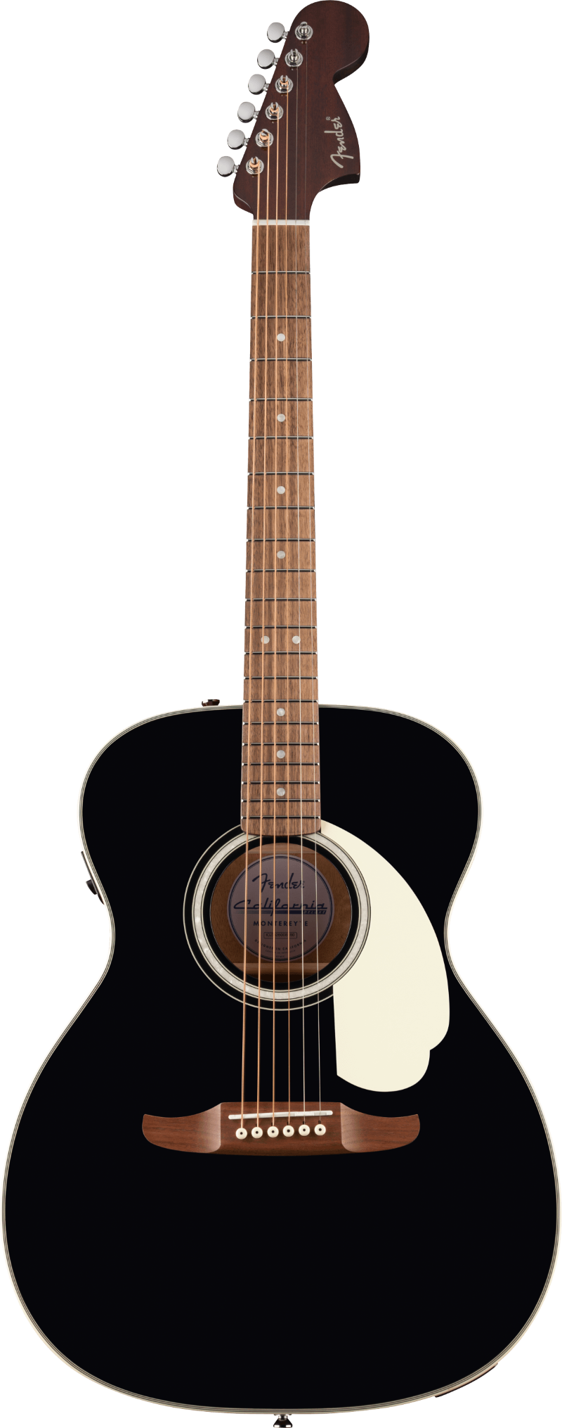 Fender California Deluxe Monterey Acoustic Electric Guitar - Black 2