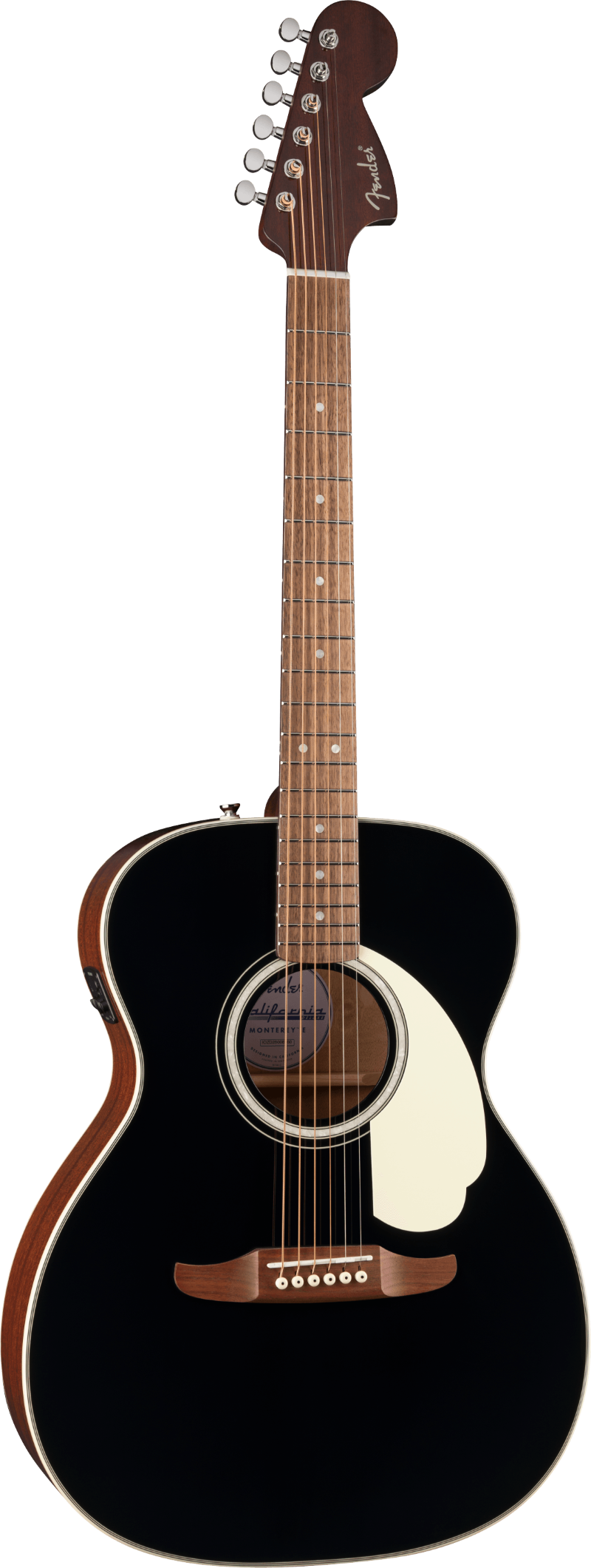 Fender California Deluxe Monterey Acoustic Electric Guitar - Black 5