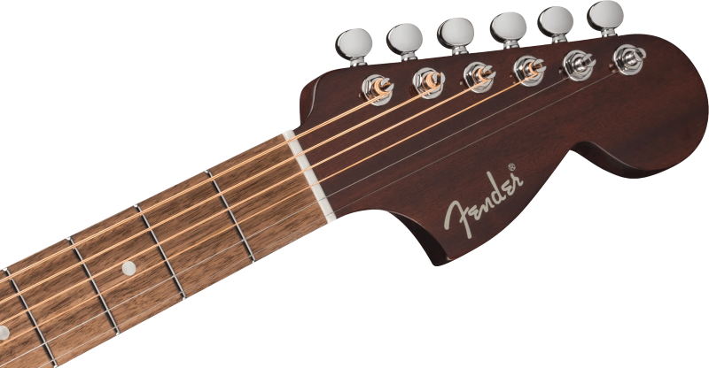 Fender California Deluxe Monterey Acoustic Electric Guitar - Black 6
