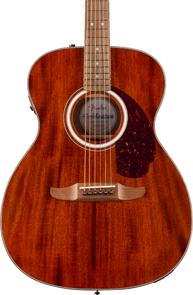Fender California Deluxe Monterey Mahogany Acoustic Electric Guitar - Natural Mahogany