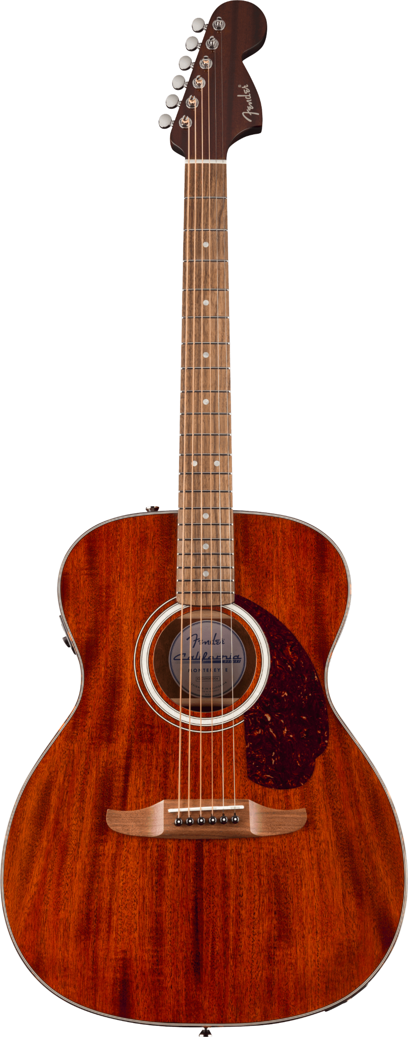 Fender California Deluxe Monterey Mahogany Acoustic Electric Guitar - Natural Mahogany 2