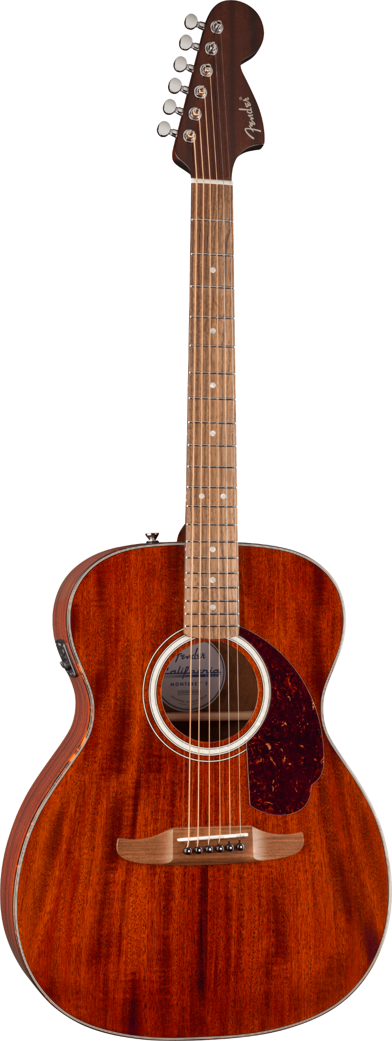 Fender California Deluxe Monterey Mahogany Acoustic Electric Guitar - Natural Mahogany 3