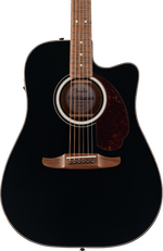 Fender California Deluxe Redondo Acoustic Electric Cutaway Guitar - Black