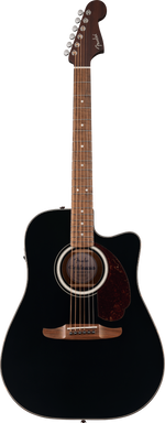 Fender California Deluxe Redondo Acoustic Electric Cutaway Guitar - Black 2