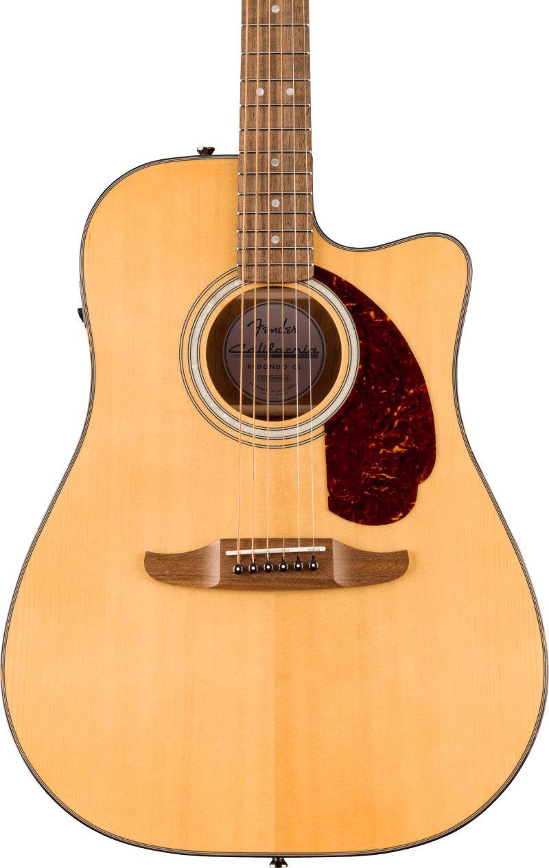 Fender California Deluxe Redondo Acoustic Electric Cutaway Guitar - Natural