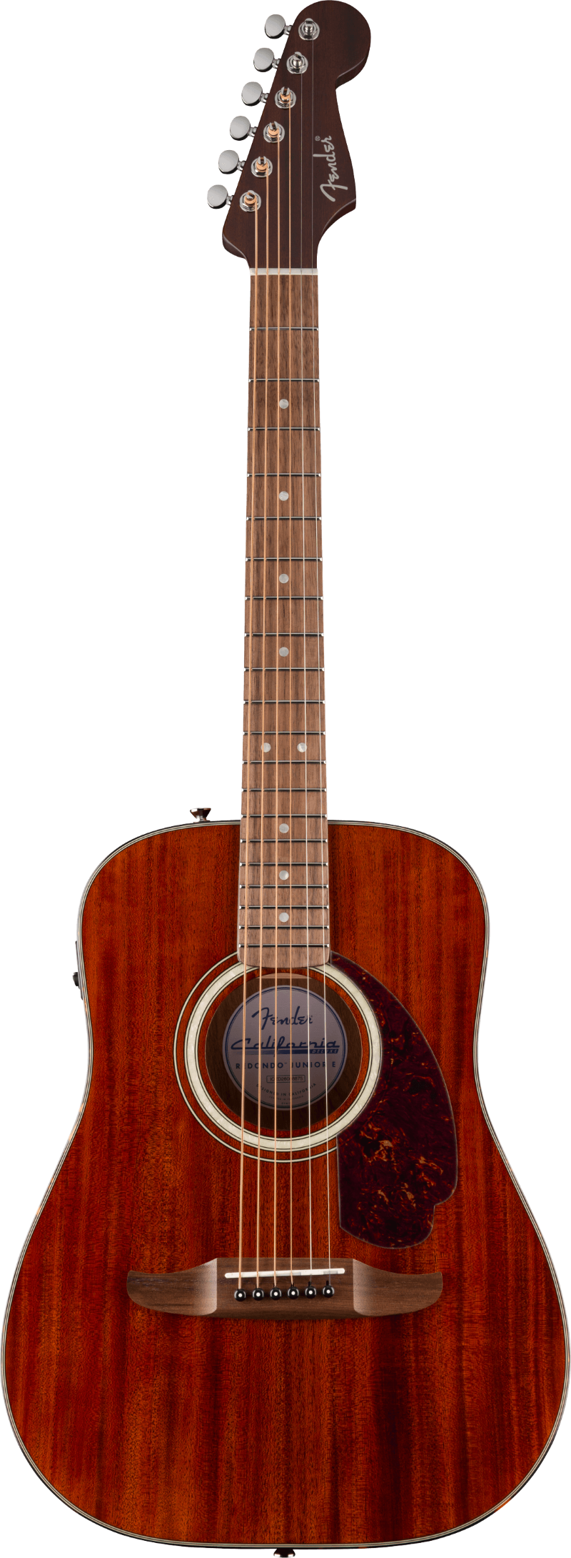 Fender California Deluxe Redondo Jr. Mahogany Acoustic Electric Guitar - Natural Mahogany 2