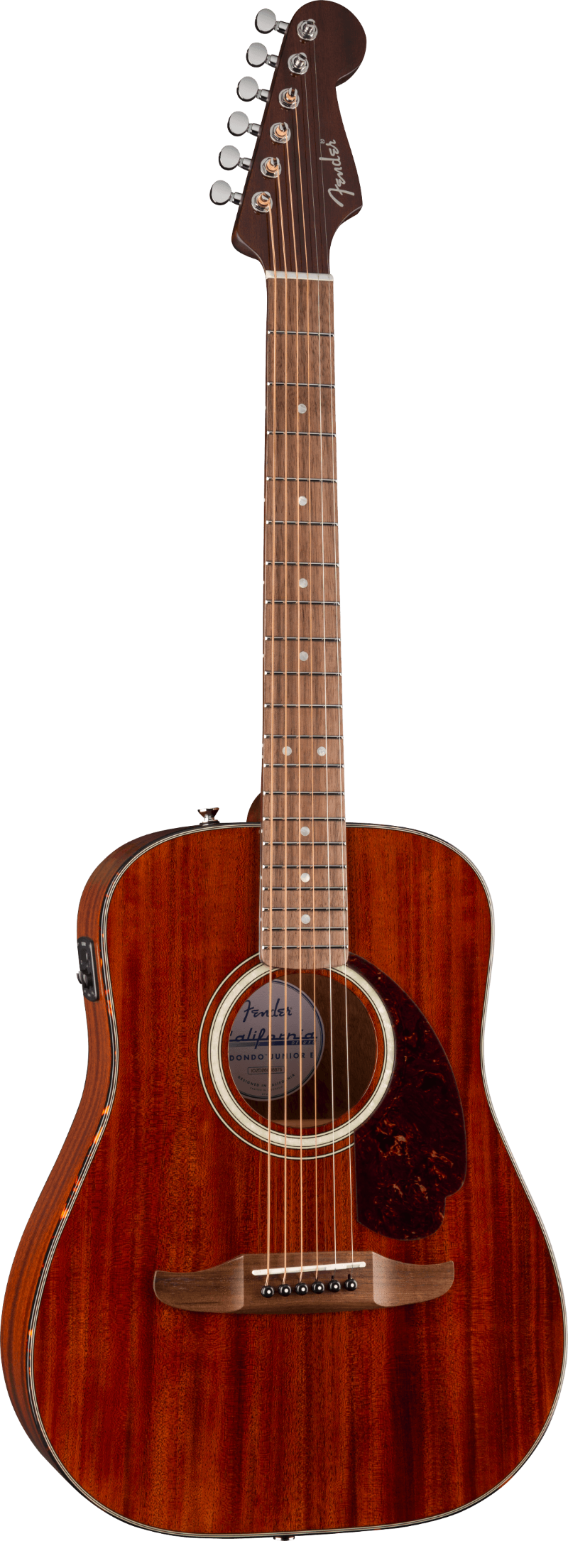Fender California Deluxe Redondo Jr. Mahogany Acoustic Electric Guitar - Natural Mahogany 3