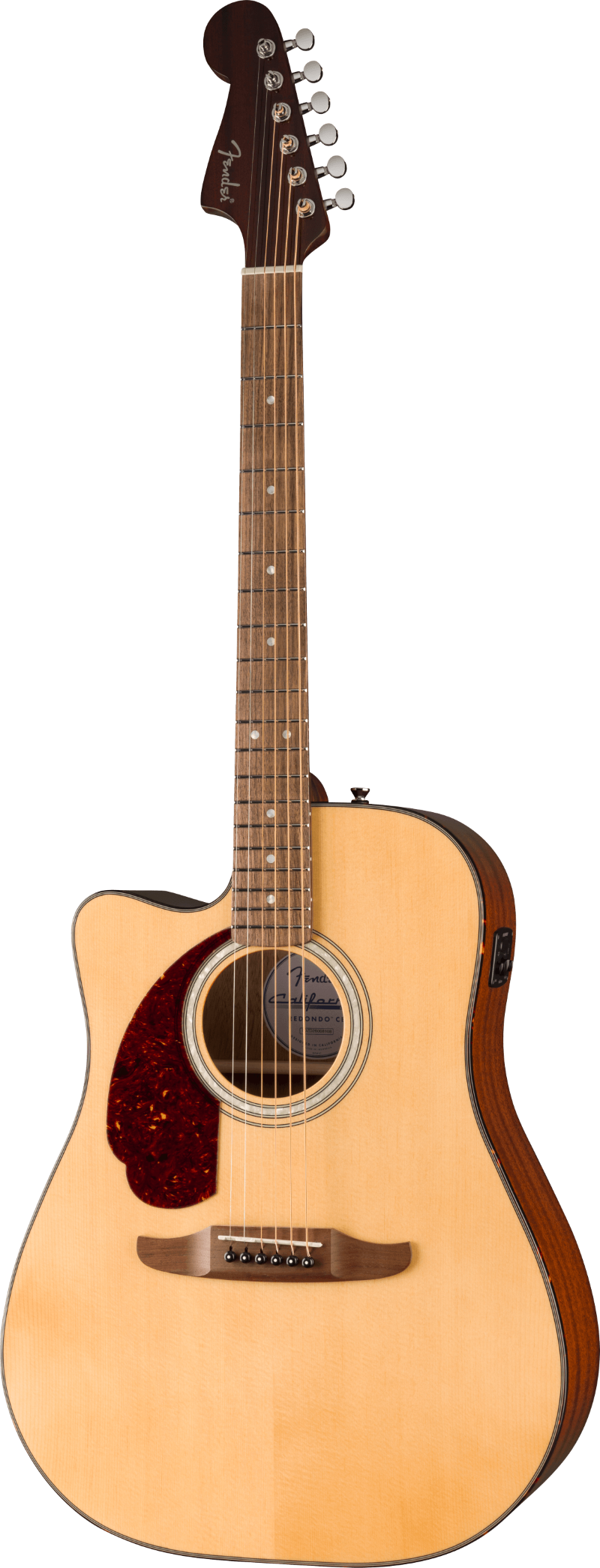 Fender California Deluxe Redondo Left-Handed Acoustic Electric Cutaway Guitar - Natural 3