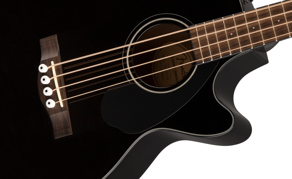 Fender CB-60SCE Acoustic Electric Concert Bass Guitar - Black 3