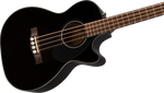 Fender CB-60SCE Acoustic Electric Concert Bass Guitar - Black 4
