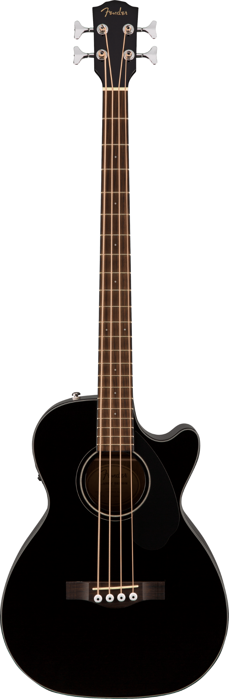 Fender CB-60SCE Acoustic Electric Concert Bass Guitar - Black 8