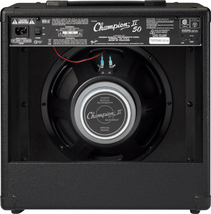 Fender Champion II 50 Watt Combo Amplifier - Blackout 4