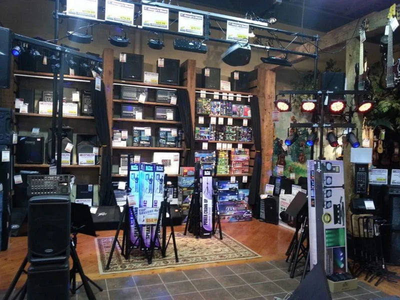 Pro audio section at George's Music Store