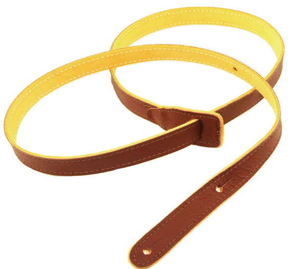 Henry Heller Capri Leather Mandolin Strap - Brown