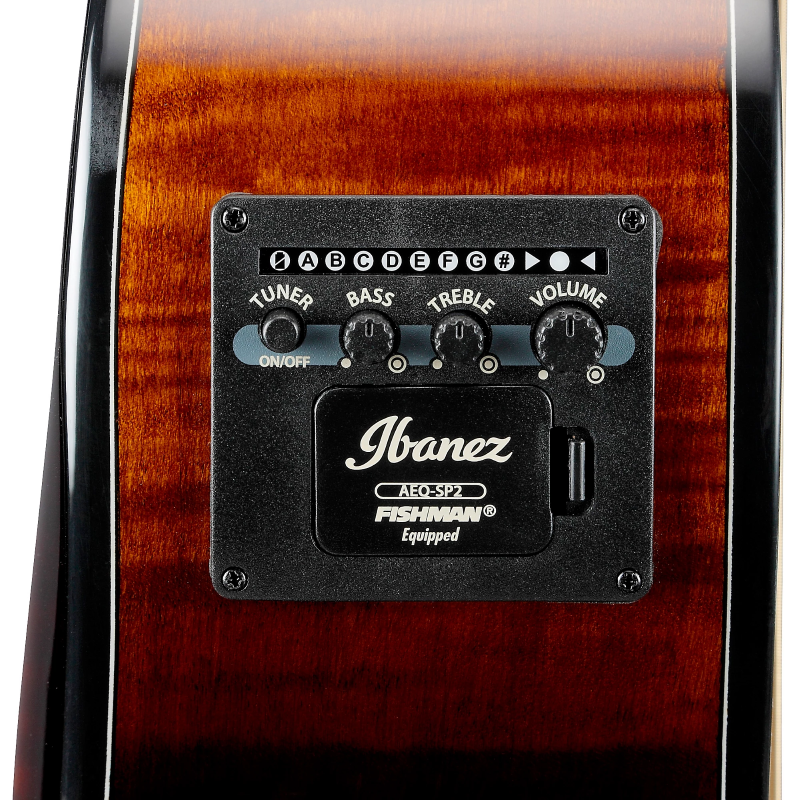 Ibanez AEWC400AMS Acoustic Electric Guitar - Amber Sunburst 7