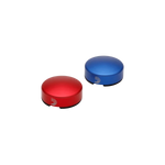 D'Addario Footswitch Toppers - 1 Blue and 1 Red — Front angle 2