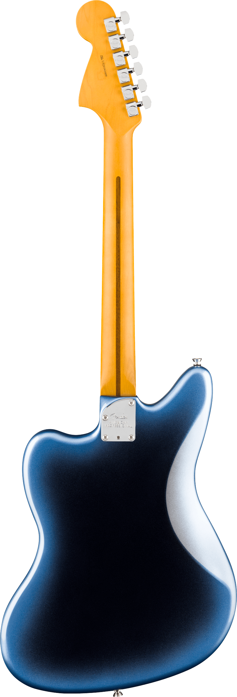 Fender American Professional Jaguar Electric Guitar - Dark Night — back view
