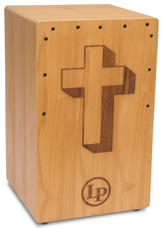 Latin Percussion Praise Cajon - Natural — Front angle 1
