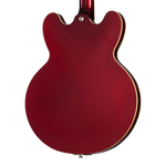 Epiphone Riviera Semi-Hollowbody Electric Guitar - Sparkling Burgundy — three-quarter back view