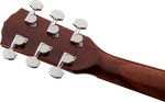 Fender CC-60S Concert Acoustic Guitar - Natural With Walnut Fretboard headstock, back