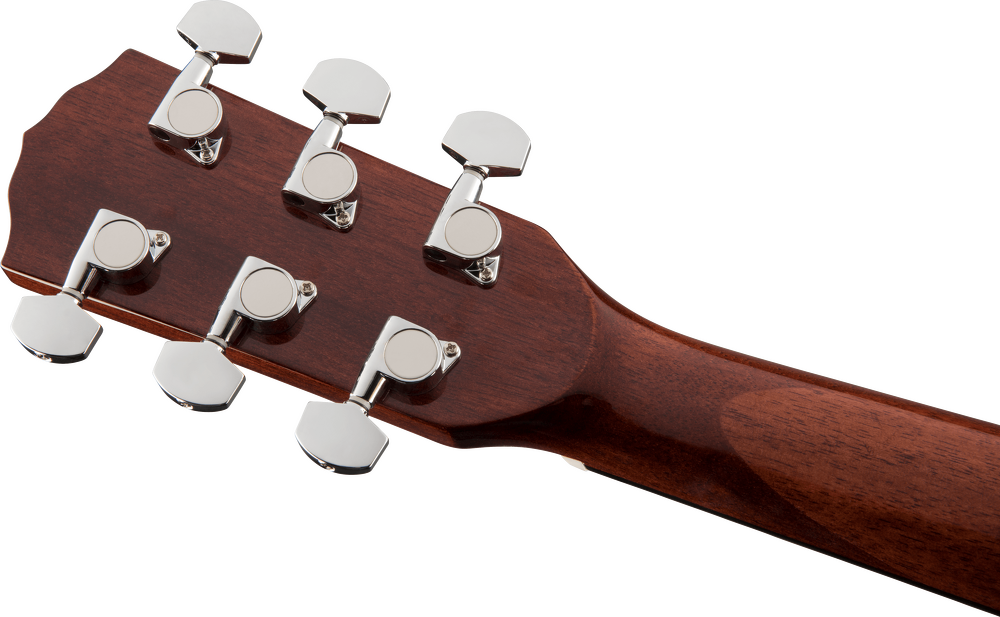 Fender CC-60S Concert Acoustic Guitar - Natural With Walnut Fretboard headstock, back