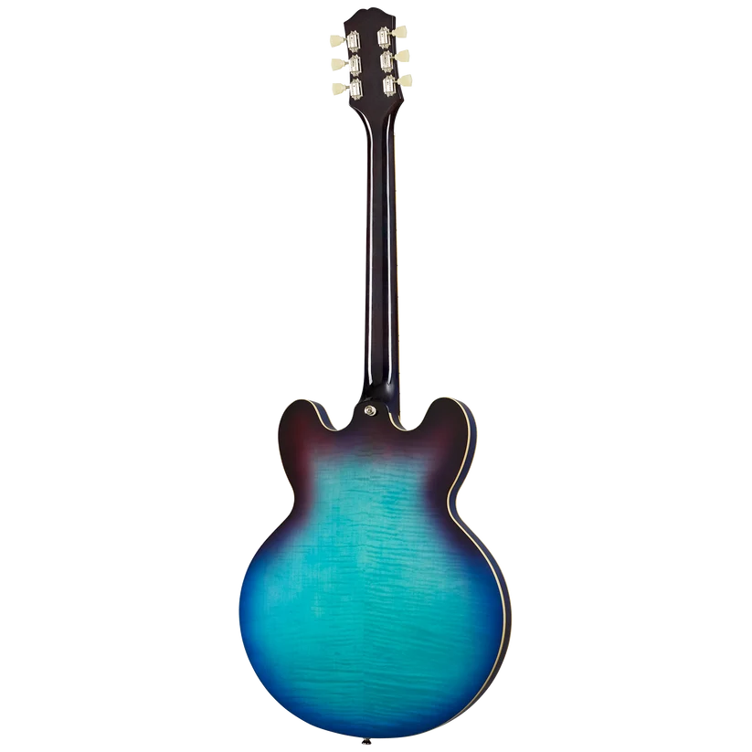 Epiphone ES-335 Figured Semi-Hollow Electric Guitar - Blueberry Burst — back view