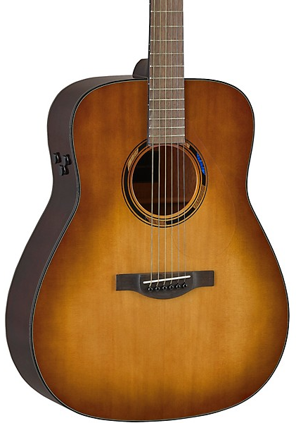 Yamaha TAG1E TransAcoustic Dreadnought Acoustic Electric Guitar - Sand Burst — three-quarter front view