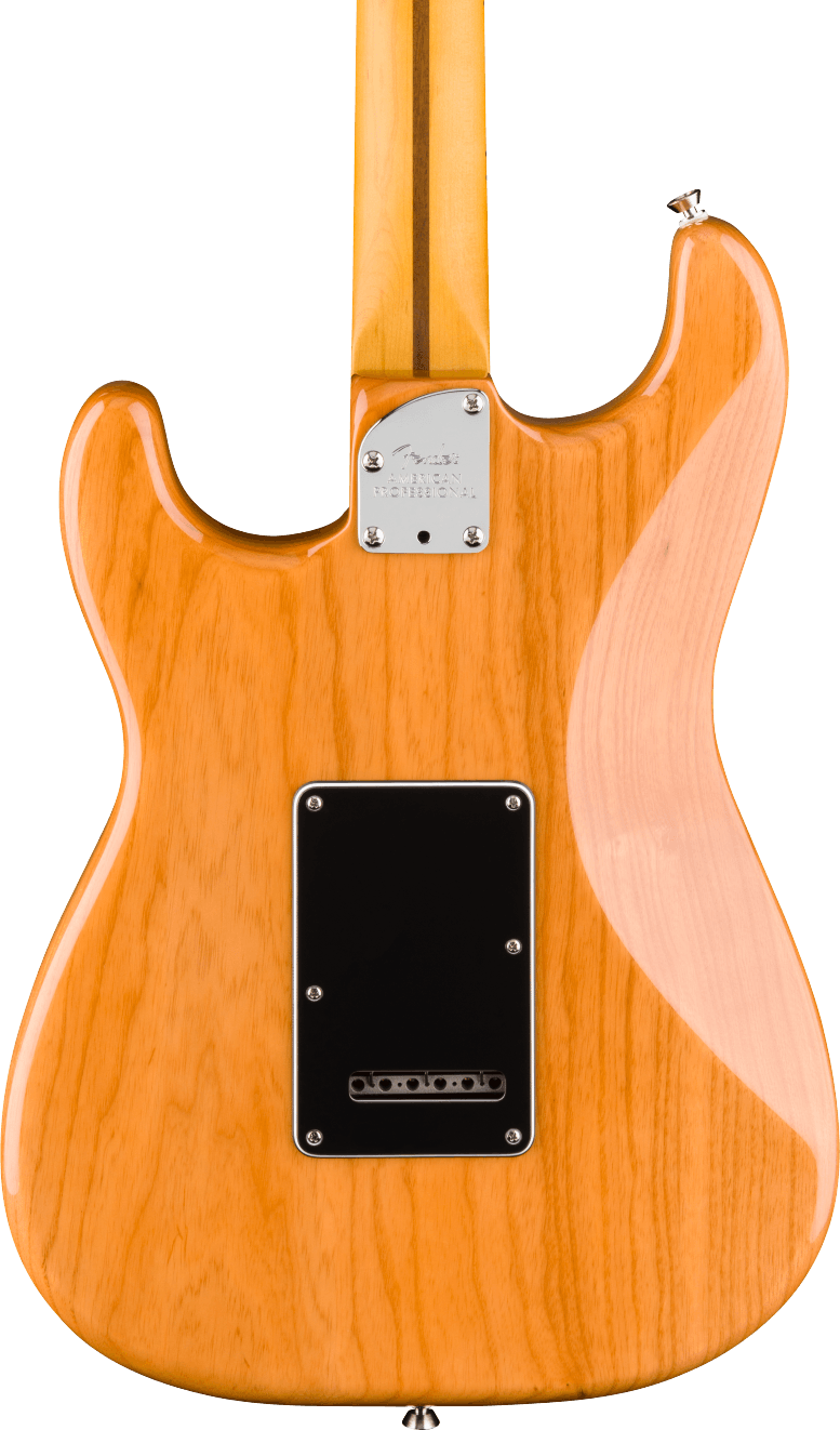 Fender American Professional Stratocaster Electric Guitar - Natural — three-quarter back view