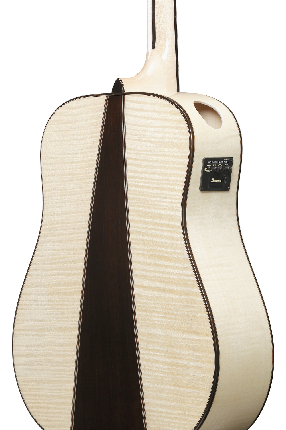 Ibanez AAD371EATW Advanced Acoustic Series Acoustic Guitar - Antique White — Three quarter back 2