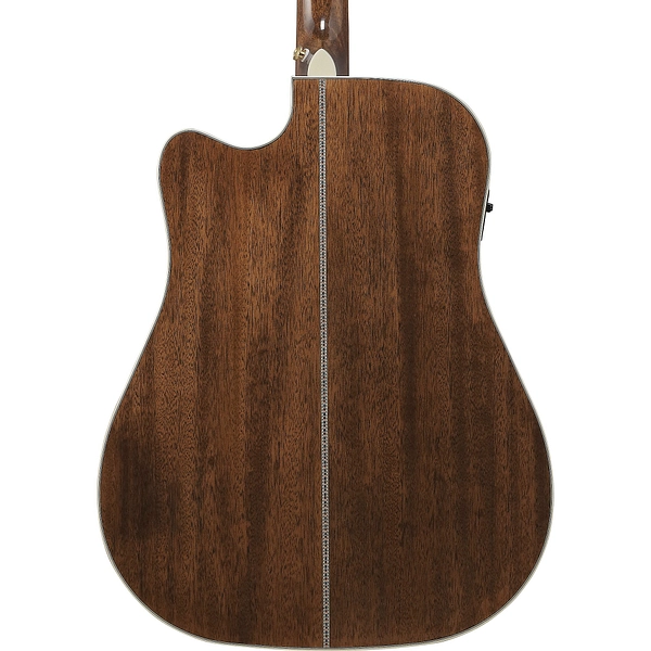 Ibanez Artwood AW391CE Acoustic-electric Guitar - Black High Gloss — three-quarter back view