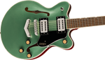 Gretsch G2655 Streamliner Center Block Jr. Double-Cut With V-Stoptail Electric Guitar - Steel Olive — Three quarter front 3