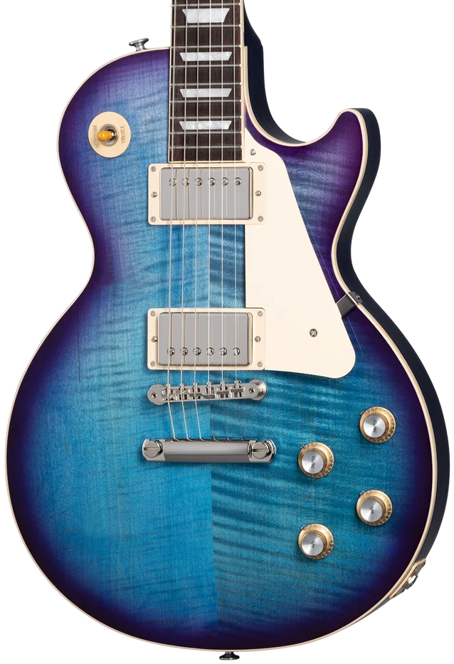 Gibson Les Paul Standard '60s Figured Top Electric Guitar - Blueberry Burst — three-quarter front view