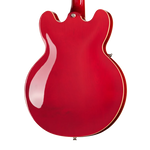Epiphone ES-335 Left-Handed Semi-Hollowbody Electric Guitar - Cherry — three-quarter back view
