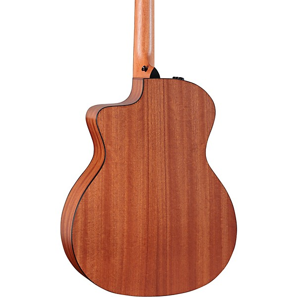 Taylor 114ce Special Edition Acoustic Electric Cutaway Guitar - Dark Tobacco Burst — three-quarter back view