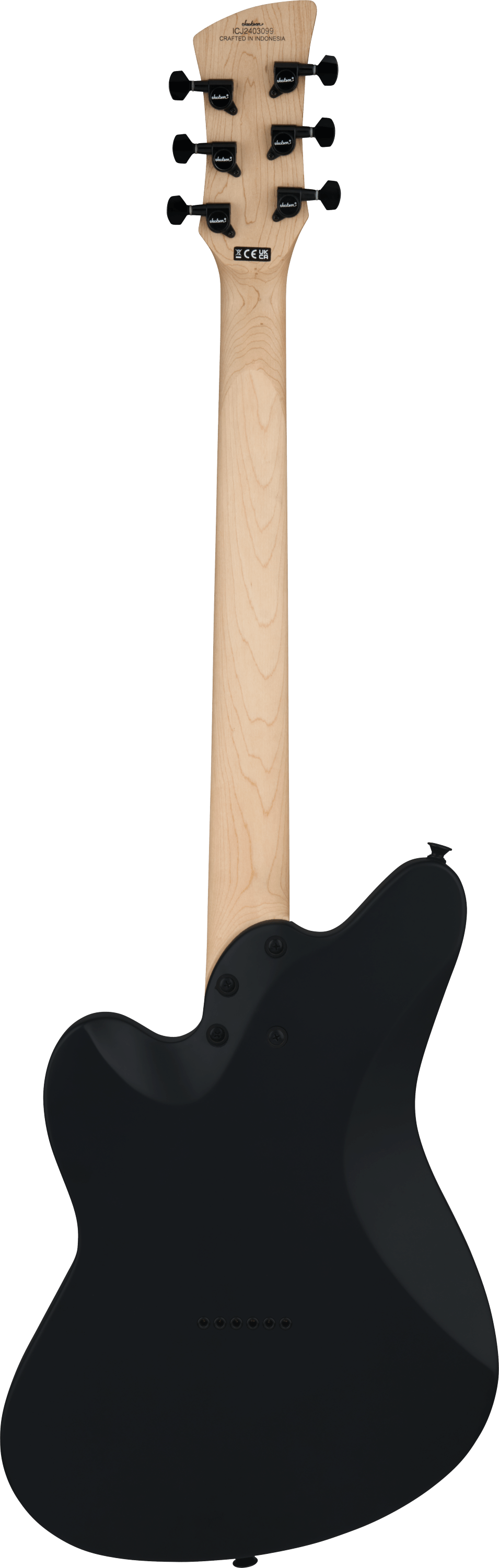 Jackson X Surfcaster SC HT6 Electric Guitar - Satin Black — back view