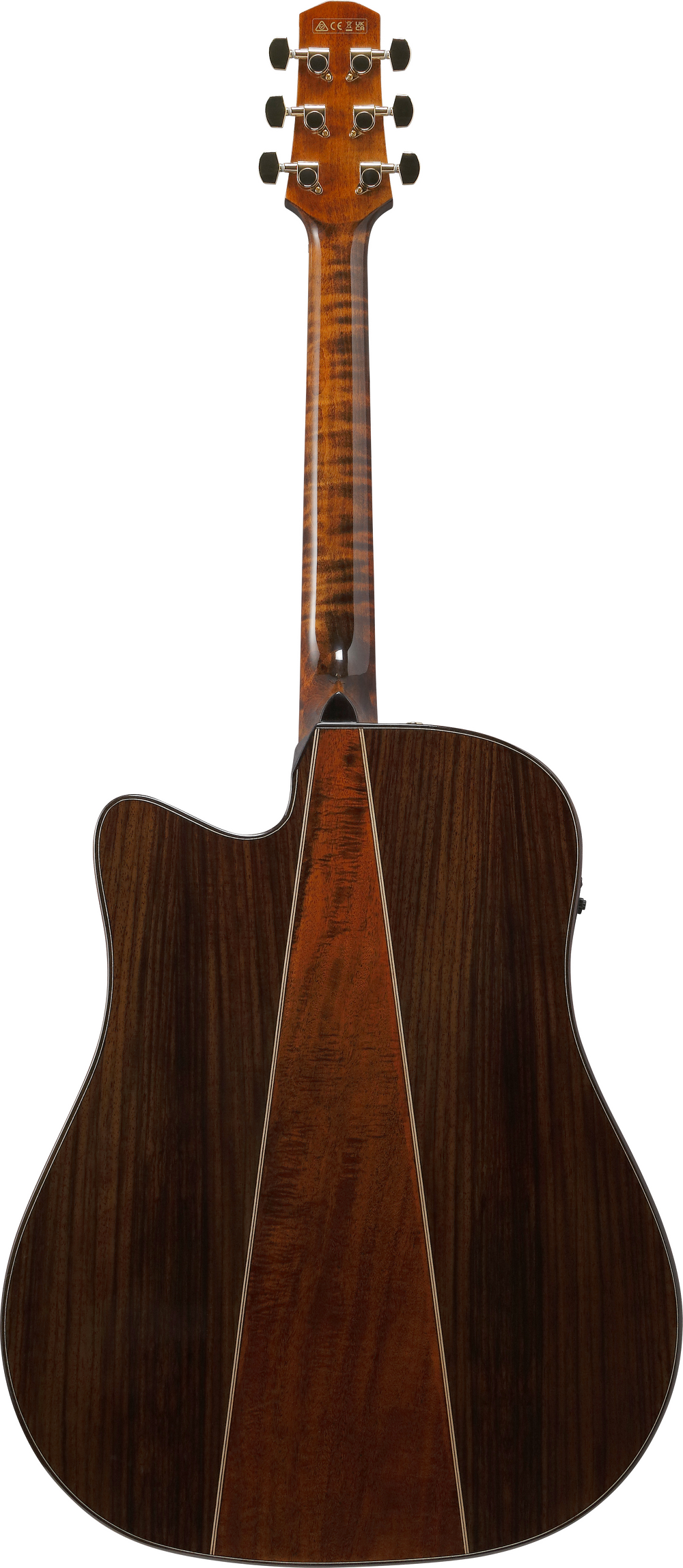 Ibanez AAD381CENT Advanced Acoustic Series Acoustic Guitar - Natural High Gloss — back view