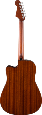 Fender California Deluxe Redondo Acoustic Electric Cutaway Guitar - Sherwood Green — back view