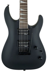 Jackson JS22 DKA Dinky Electric Guitar - Satin Black — three-quarter front view