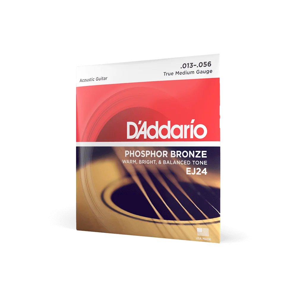 D'Addario EJ24 Phosphor Bronze DADGAD Tuning Acoustic Guitar Strings - True Medium — front angle