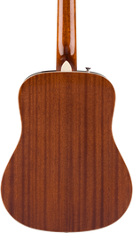 Fender California Standard Redondo Mini Acoustic Guitar - 3 Color Sunburst — three-quarter back view