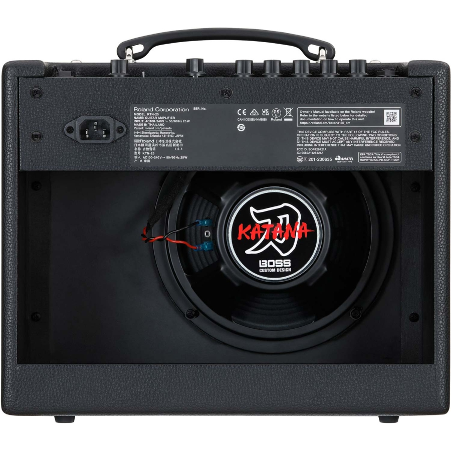 Boss Katana 25 Watt Electric Guitar Combo Amplifier — back view